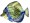 3D Blue Angelfish Metal Wall Art