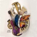 Jazz Fusion metal wall art.