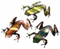 3D Metal Wall Frogs Set of 3